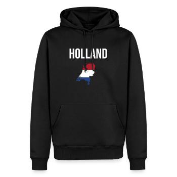 Holland Souvenir Pays-Bas - Sweat à capuche Premium bio Homme - noir - Devant - Nico (187cm)