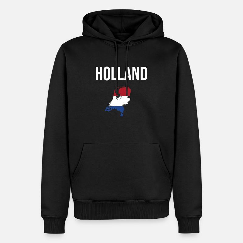Holland Souvenir Pays-Bas - Sweat à capuche Premium bio Homme - noir