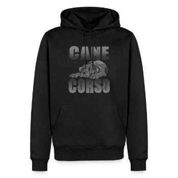 Cane Corso - Männer Premium Bio Hoodie - Schwarz - Vorne - Nico (187cm)