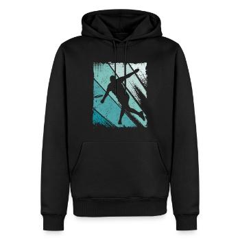 Discgolf Discgolfer Design Sport Disc Golf - Männer Premium Bio Hoodie - Schwarz - Vorne - Nico (187cm)