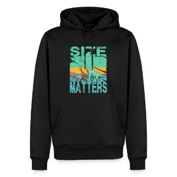Brachiosaurus Dinosaurier Giraffe Elefant Mensch - Männer Premium Bio Hoodie - Schwarz - Vorne - Nico (187cm)