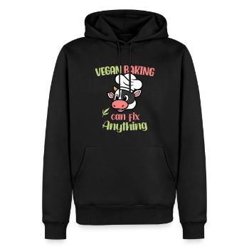 Vegan Baking can fix Anything - Männer Premium Bio Hoodie - Schwarz - Vorne - Nico (187cm)