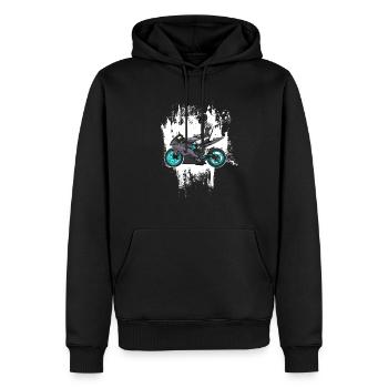 Motorcycle Lifestyle / Motorrad / Motorräder biker - Männer Premium Bio Hoodie - Schwarz - Vorne - Nico (187cm)