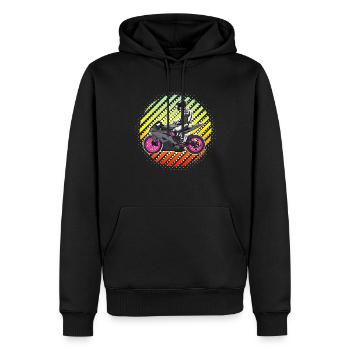Motorcycle Lifestyle / Motorrad / Motorräder biker - Männer Premium Bio Hoodie - Schwarz - Vorne - Nico (187cm)