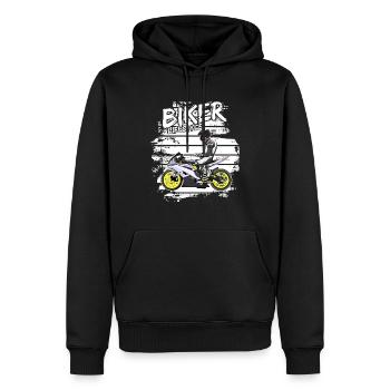 Motorcycle Lifestyle / Motorrad / Motorräder biker - Männer Premium Bio Hoodie - Schwarz - Vorne - Nico (187cm)