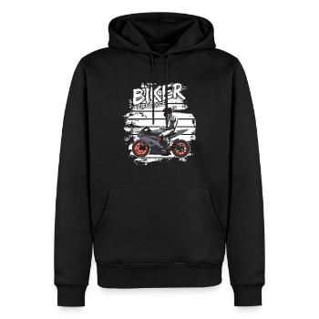 Motorcycle Lifestyle / Motorrad / Motorräder biker - Männer Premium Bio Hoodie - Schwarz - Vorne - Nico (187cm)