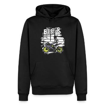 Motorcycle Lifestyle / Motorrad / Motorräder biker - Männer Premium Bio Hoodie - Schwarz - Vorne - Nico (187cm)