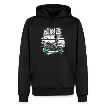 Motorcycle Lifestyle / Motorrad / Motorräder biker - Männer Premium Bio Hoodie - Schwarz - Vorne - Nico (187cm)
