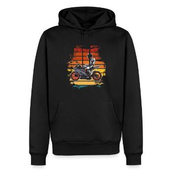 Motorcycle Lifestyle / Motorrad / Motorräder biker - Männer Premium Bio Hoodie - Schwarz - Vorne - Nico (187cm)