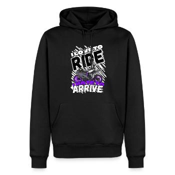 Moto Lifestyle / Moto / Moto motard - Sweat à capuche Premium bio Homme - noir - Devant - Nico (187cm)