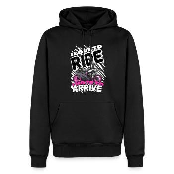 Moto Lifestyle / Moto / Moto motard - Sweat à capuche Premium bio Homme - noir - Devant - Nico (187cm)