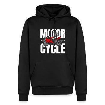 Motorcycle Lifestyle / Motorrad / Motorräder biker - Männer Premium Bio Hoodie - Schwarz - Vorne - Nico (187cm)
