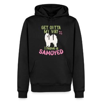 Sortez de mon chemin! J’ai un Samoyède - Sweat à capuche Premium bio Homme - noir - Devant - Nico (187cm)