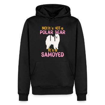 No! It's not a Polar Bear - It's a Samoyed - Men’s Premium Organic Hoodie - black - Front - Nico (187cm)