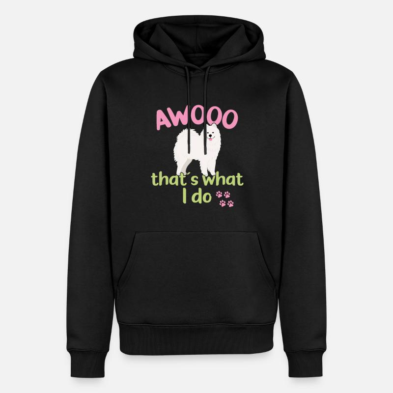 AWOOO - Das mache ich - Männer Premium Bio Hoodie - Schwarz