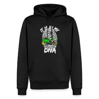 Moto Lifestyle / Moto / Moto motard - Sweat à capuche Premium bio Homme - noir - Devant - Nico (187cm)