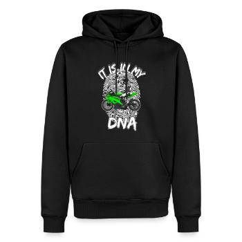 Moto Lifestyle / Moto / Moto motard - Sweat à capuche Premium bio Homme - noir - Devant - Nico (187cm)