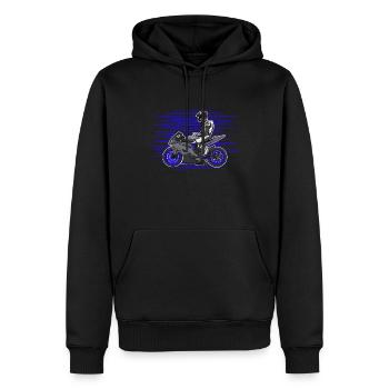 Motorcycle Lifestyle / Motorrad / Motorräder biker - Männer Premium Bio Hoodie - Schwarz - Vorne - Nico (187cm)