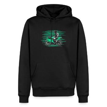 Motorcycle Lifestyle / Motorrad / Motorräder biker - Männer Premium Bio Hoodie - Schwarz - Vorne - Nico (187cm)
