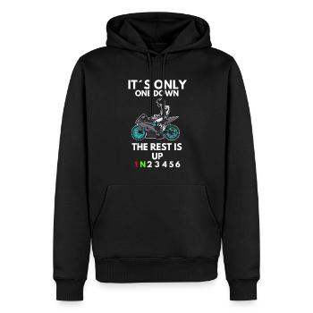 Motorcycle Lifestyle / Motorrad / Motorräder biker - Männer Premium Bio Hoodie - Schwarz - Vorne - Nico (187cm)