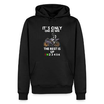 Moto Lifestyle / Moto / Moto motard - Sweat à capuche Premium bio Homme - noir - Devant - Nico (187cm)