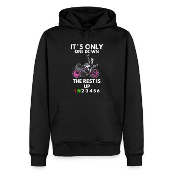 Moto Lifestyle / Moto / Moto motard - Sweat à capuche Premium bio Homme - noir - Devant - Nico (187cm)