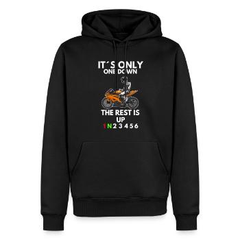 Motorcycle Lifestyle / Motorrad / Motorräder biker - Männer Premium Bio Hoodie - Schwarz - Vorne - Nico (187cm)