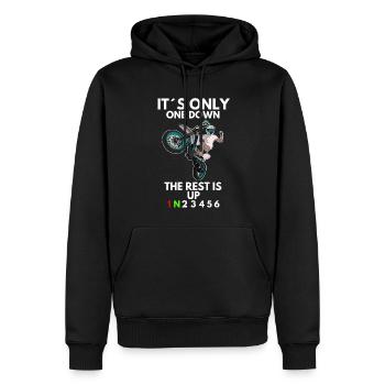 Supermoto / Supermotard / Supermoto Wheelie Biker - Sweat à capuche Premium bio Homme - noir - Devant - Nico (187cm)