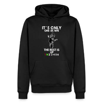 Supermoto / Supermotard / Supermoto Wheelie Biker - Sweat à capuche Premium bio Homme - noir - Devant - Nico (187cm)