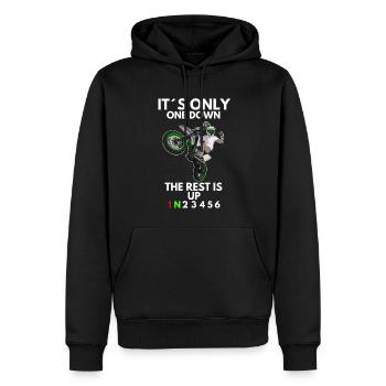 Supermoto / Supermotard / Supermoto Wheelie Biker - Sweat à capuche Premium bio Homme - noir - Devant - Nico (187cm)