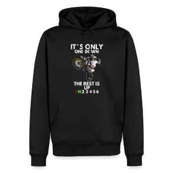 Supermoto / Supermotard / Supermoto Wheelie Biker - Sweat à capuche Premium bio Homme - noir - Devant - Nico (187cm)