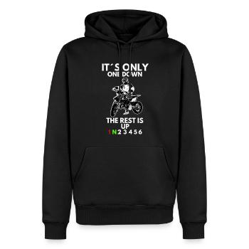 Supermoto / Supermotard / Supermoto Wheelie Biker - Sweat à capuche Premium bio Homme - noir - Devant - Nico (187cm)