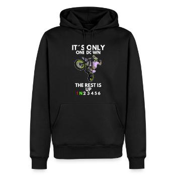 Supermoto / Supermotard / Supermoto Wheelie Biker - Sweat à capuche Premium bio Homme - noir - Devant - Nico (187cm)