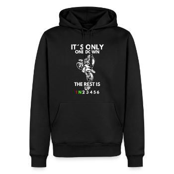 Supermoto / Supermotard / Supermoto Wheelie Biker - Sweat à capuche Premium bio Homme - noir - Devant - Nico (187cm)