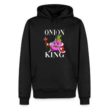 Onion King - Männer Premium Bio Hoodie - Schwarz - Vorne - Nico (187cm)