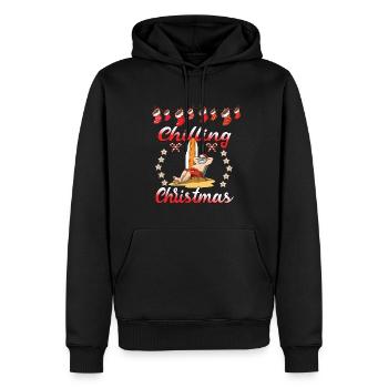 Chilling Christmas Nikolaus Weihnachtsmann Urlaub - Männer Premium Bio Hoodie - Schwarz - Vorne - Nico (187cm)