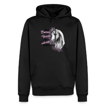 Pferd der beste Freund - Männer Premium Bio Hoodie - Schwarz - Vorne - Nico (187cm)