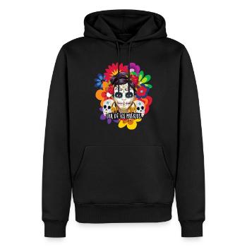 Dia De Los Muertos - Sweat à capuche Premium bio Homme - noir - Devant - Nico (187cm)