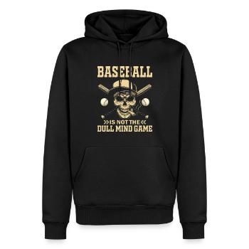 Baseball is not a boring mind game - - Men’s Premium Organic Hoodie - black - Front - Nico (187cm)