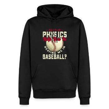 La physique peut-elle m’aider à me lancer dans le baseball? - Sweat à capuche Premium bio Homme - noir - Devant - Nico (187cm)