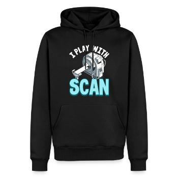 Je joue avec Scan - Radiologist - Sweat à capuche Premium bio Homme - noir - Devant - Nico (187cm)