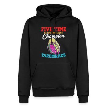 Fünfmaliger Champion des Aussterbe-Events - Männer Premium Bio Hoodie - Schwarz - Vorne - Nico (187cm)