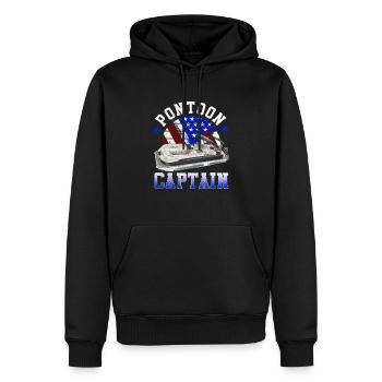 Pontonkapitän - Pontonboot - Männer Premium Bio Hoodie - Schwarz - Vorne - Nico (187cm)