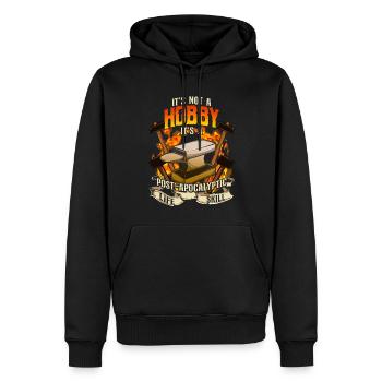Ce n’est pas un hobby, c’est un post-apocalyptique - Sweat à capuche Premium bio Homme - noir - Devant - Nico (187cm)