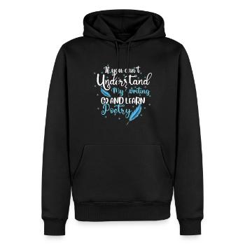 Si vous ne pouvez pas comprendre mon écriture - - Sweat à capuche Premium bio Homme - noir - Devant - Nico (187cm)