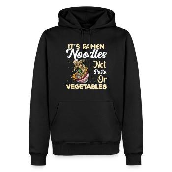 Ce sont des nouilles ramen, pas des nouilles ou des légumes – - Sweat à capuche Premium bio Homme - noir - Devant - Nico (187cm)