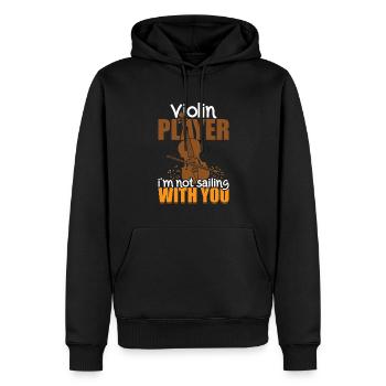 Violinspieler, ich segle nicht mit dir - Violine - Männer Premium Bio Hoodie - Schwarz - Vorne - Nico (187cm)