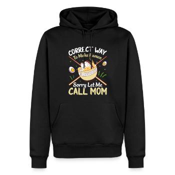 Richtige Art, Ramen zu machen, Entschuldigung, - Männer Premium Bio Hoodie - Schwarz - Vorne - Nico (187cm)
