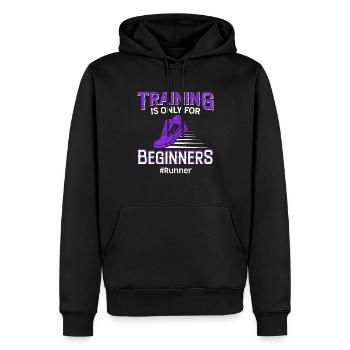 Jogging Spruch zum Laufen - Läufer - Männer Premium Bio Hoodie - Schwarz - Vorne - Nico (187cm)