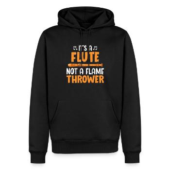 C’est une flûte, pas un lance-flammes - flûte - Sweat à capuche Premium bio Homme - noir - Devant - Nico (187cm)